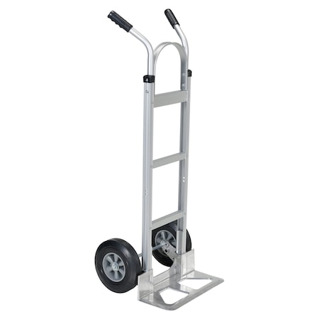 Vestil Silver 2 Handle Aluminum Hand Truck Rubber Aluminum Plate 500 lb DHHT-500A-ANP-HR